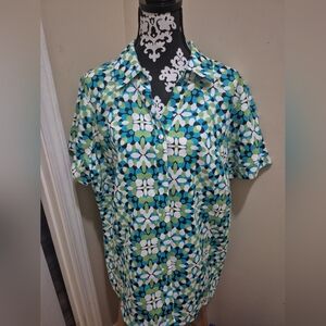 Kim Rogers Blue and Green Floral Dress